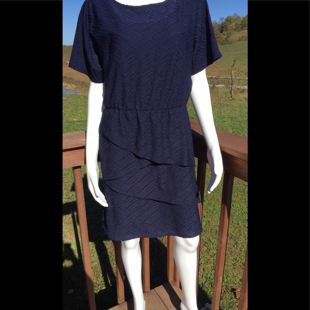 I.N. Studio navy blue layered dress